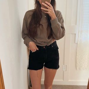 Vintage Wrangler High Rise Black Cut Off Shorts